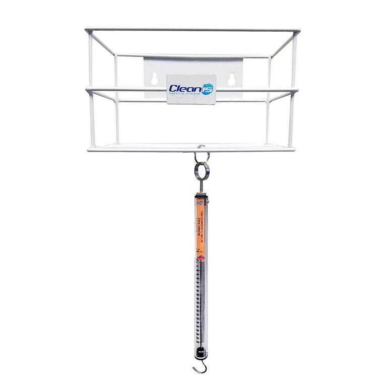 Cleanis-metal-wall-dispenser-&-scale
