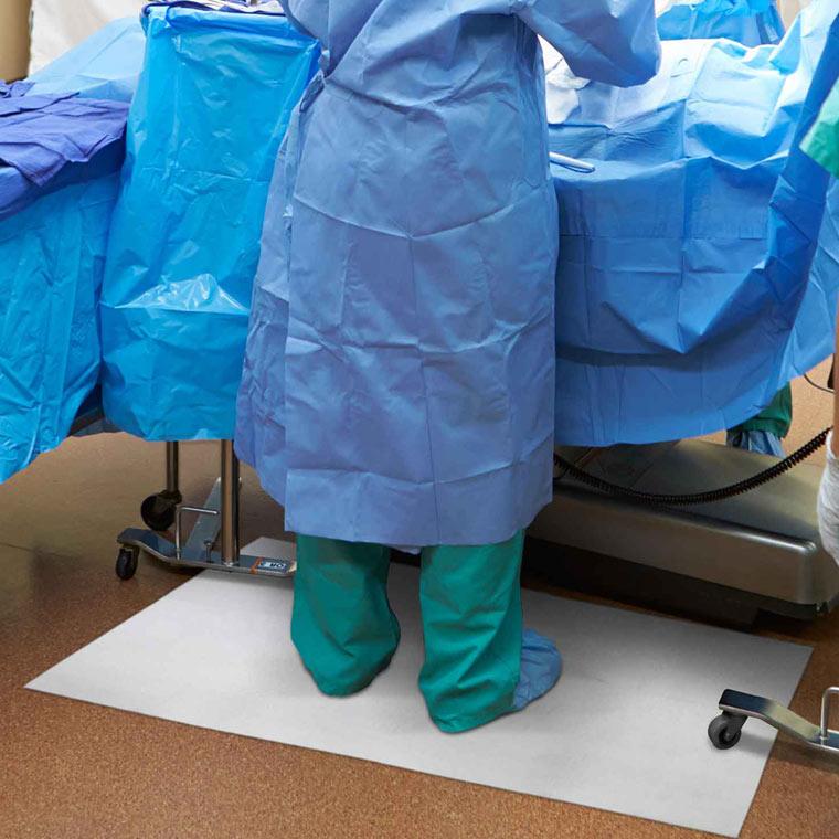 Green Absorbent Floor Mat for Surgery - Non-Sterile